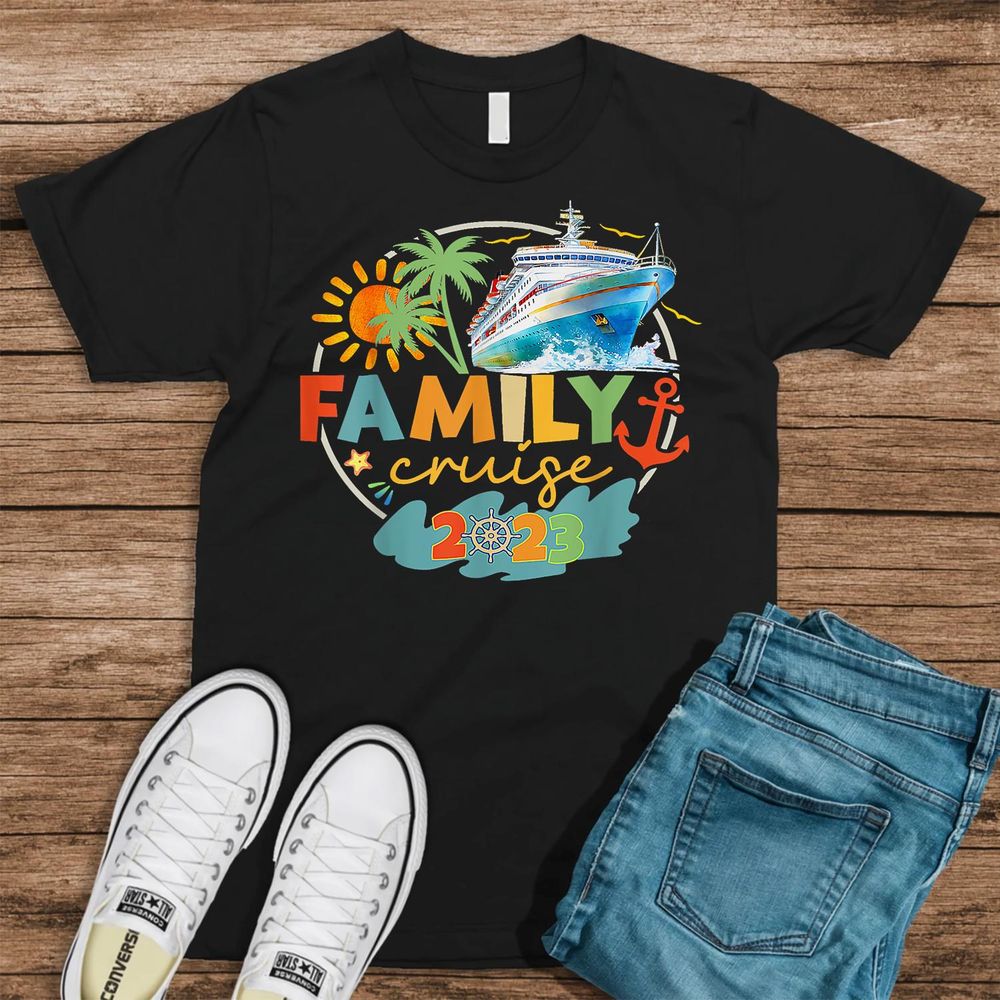 Cruise Squad 2023 Family Matching Vacation Group Trip Party Shirt Unisex Standard T-Shirt black s