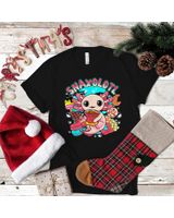 Cute Axolotl Lover Snaxolotl Food Sweets Kids Boys Girls Shirt Unisex Standard T-Shirt black s