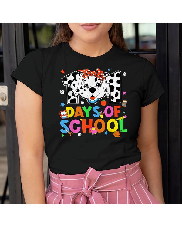 100 Days Of School Dalmatian Dog Boy Kid 100th Day Of School Shirt