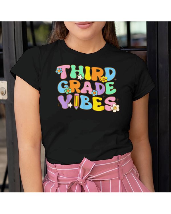 3rd Grade Vibes Back To School Retro Third Grade Teachers Shirt